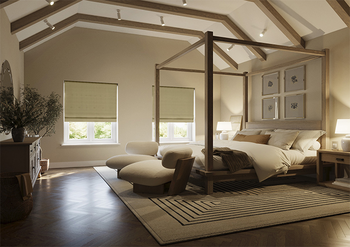 Shima Faux Silk, Latte - Twist&Fit Roman Blind - Image 7